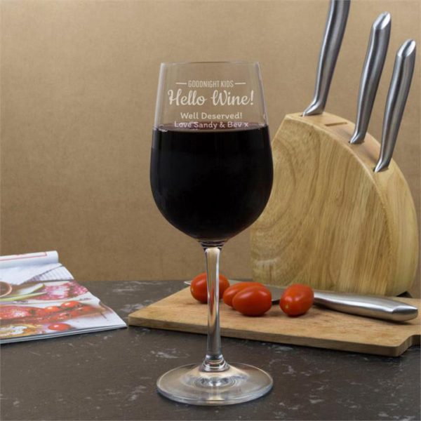 Bedtime Personalised Wine Glasses