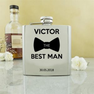 Bow Tie Conventional Hip Flask