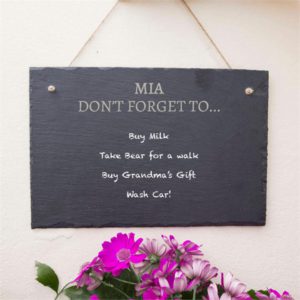Don't Forget List Personalised Slate Sign