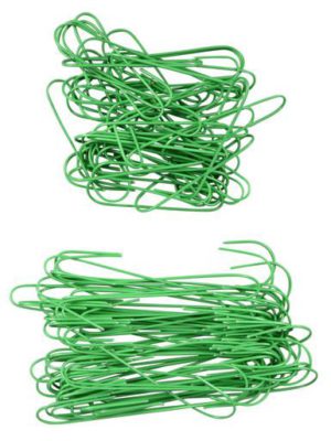 Green Wire Ornament & Decoration Hanger - 100 Pack