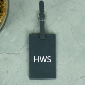 Grey Personalised Initials Luggage Tag