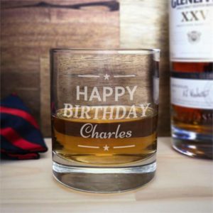 Happy Birthday Whisky Glass