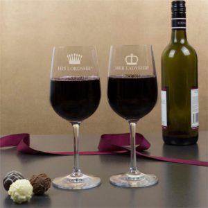 Lords and Ladies Personalised Wine Glasses