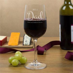 No.1 Dad Personalised Wine Glasses