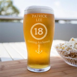 Personalised Anchor Pint Glass