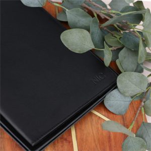 Personalised Black A5 Leather Notebook Holder