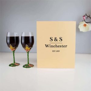 Personalised Butterfly Wine Glasses