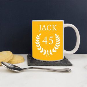 Personalised Ceramic Mug - Yellow Birthday
