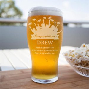 Personalised Congratulatory Beer Glass