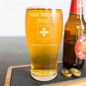 Personalised Emergency Beer Glass