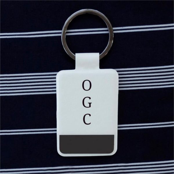 Personalised Initials White Key Ring