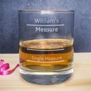 Personalised Large Measures Whisky Glass