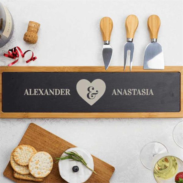Personalised Love Heart Cheese Board