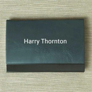 Personalised Name Grey Card Holder
