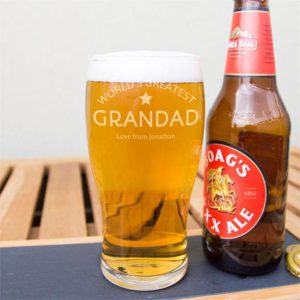 Personalised Pint Glass for Grandad