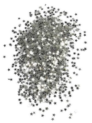 Silver Star Shaped Confetti - 40g